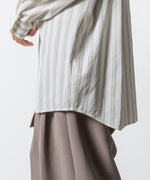 画像をギャラリービューアに読み込む, ATTACHMENT アタッチメントのCU/CO STRIPE TWILL BANDCOLLAR L/S SHIRT - S.GREENの公式通販サイトsession福岡セレクトショップ
