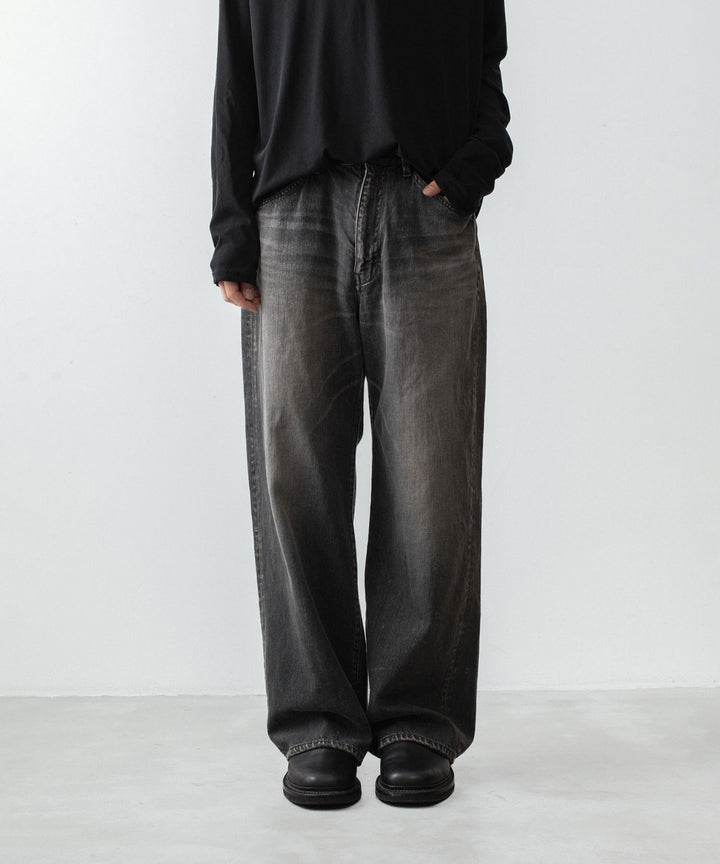 ATTACHMENT アタッチメントの11OZ DENIM WIDE JEANS - BLACKの公式通販サイトsession福岡セレクトショップ