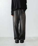 画像をギャラリービューアに読み込む, ATTACHMENT アタッチメントの11OZ DENIM WIDE JEANS - BLACKの公式通販サイトsession福岡セレクトショップ
