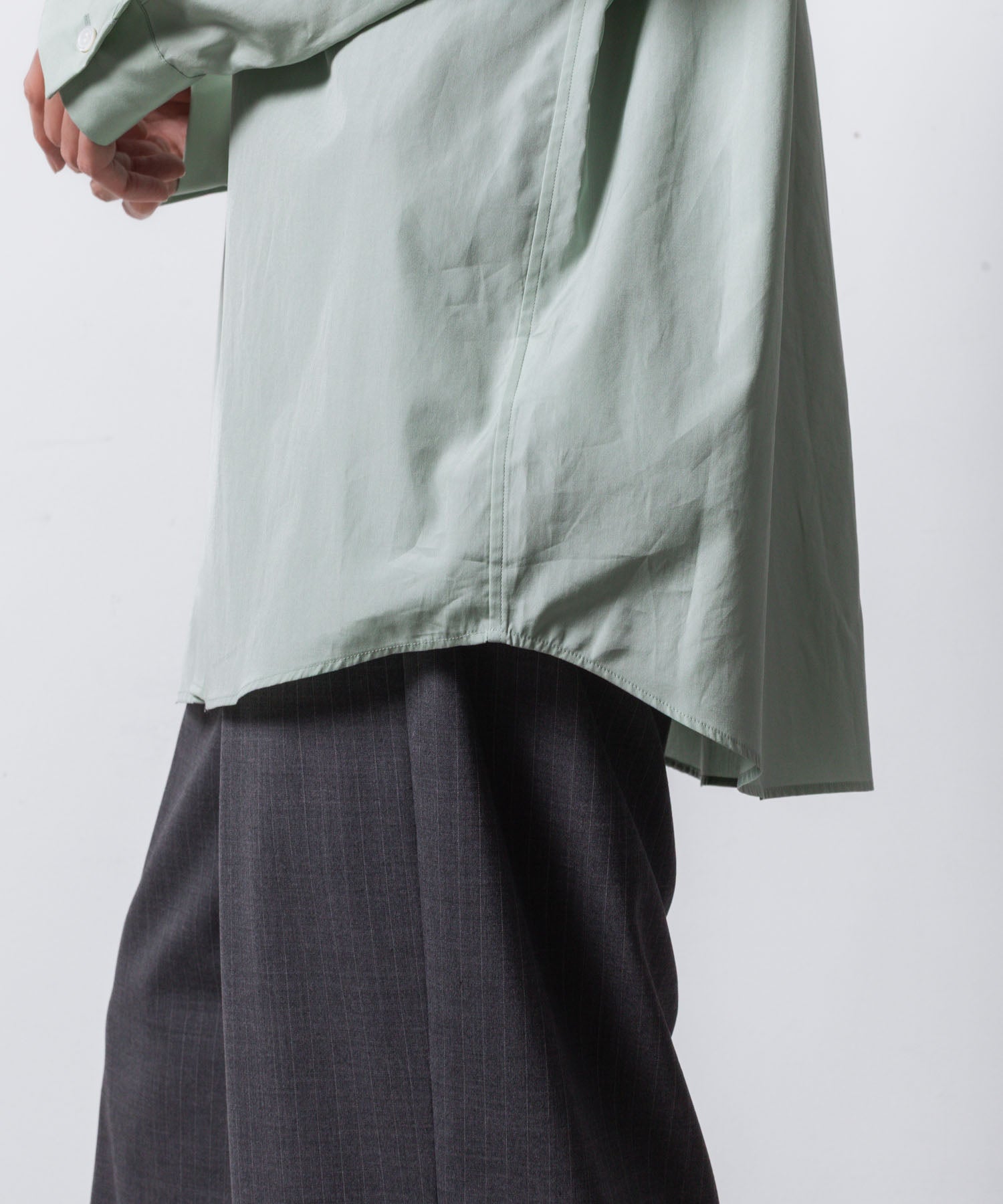 ATTACHMENT アタッチメントの140/2 GIZA BROAD L/S SHIRT - L.GREENの公式通販サイトsession福岡セレクトショップ