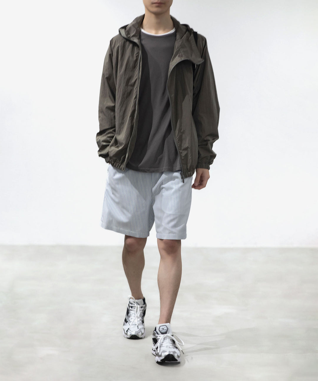 ATTACHMENT アタッチメントのWO/PE STRIPE EASY SHORTS - S.BLUEの公式通販サイトsession福岡セレクトショップ