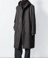【 ATTACHMENT / EXCLUSIVE ITEM 】2/90 SUPER120S MALTON ZIPUP HOODED COAT - D.GRAY