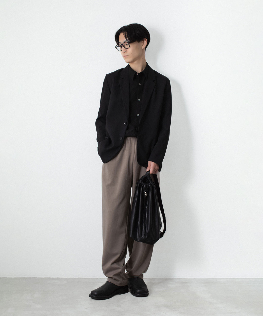ATTACHMENT アタッチメントのCOTTON DOUBLE FACE LOUNGE TROUSERS - KHAKI GRAYの公式通販サイトsession福岡セレクトショップ