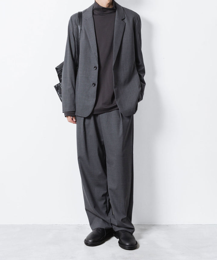 ATTACHMENT アタッチメントのCOTTON DOUBLE FACE SLIM FIT HIGHNECK L/S TEE - D.GRAYの公式通販サイトsession福岡セレクトショップ
