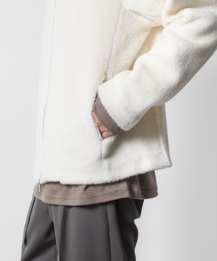 ATTACHMENT アタッチメントのWO/ALPACA BOA ZIP UP BLOUSON - OFF WHITEの公式通販サイトsession福岡セレクトショップ
