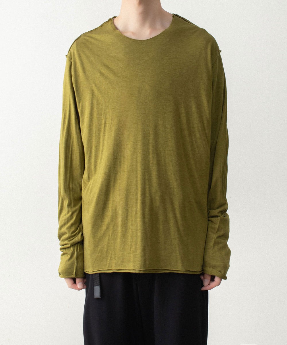 ATTACHMENT アタッチメントのCO/CU JERSEY SLIM FIT LAYERED L/S TEE - D.YELLOWの公式通販サイトsession福岡セレクトショップ