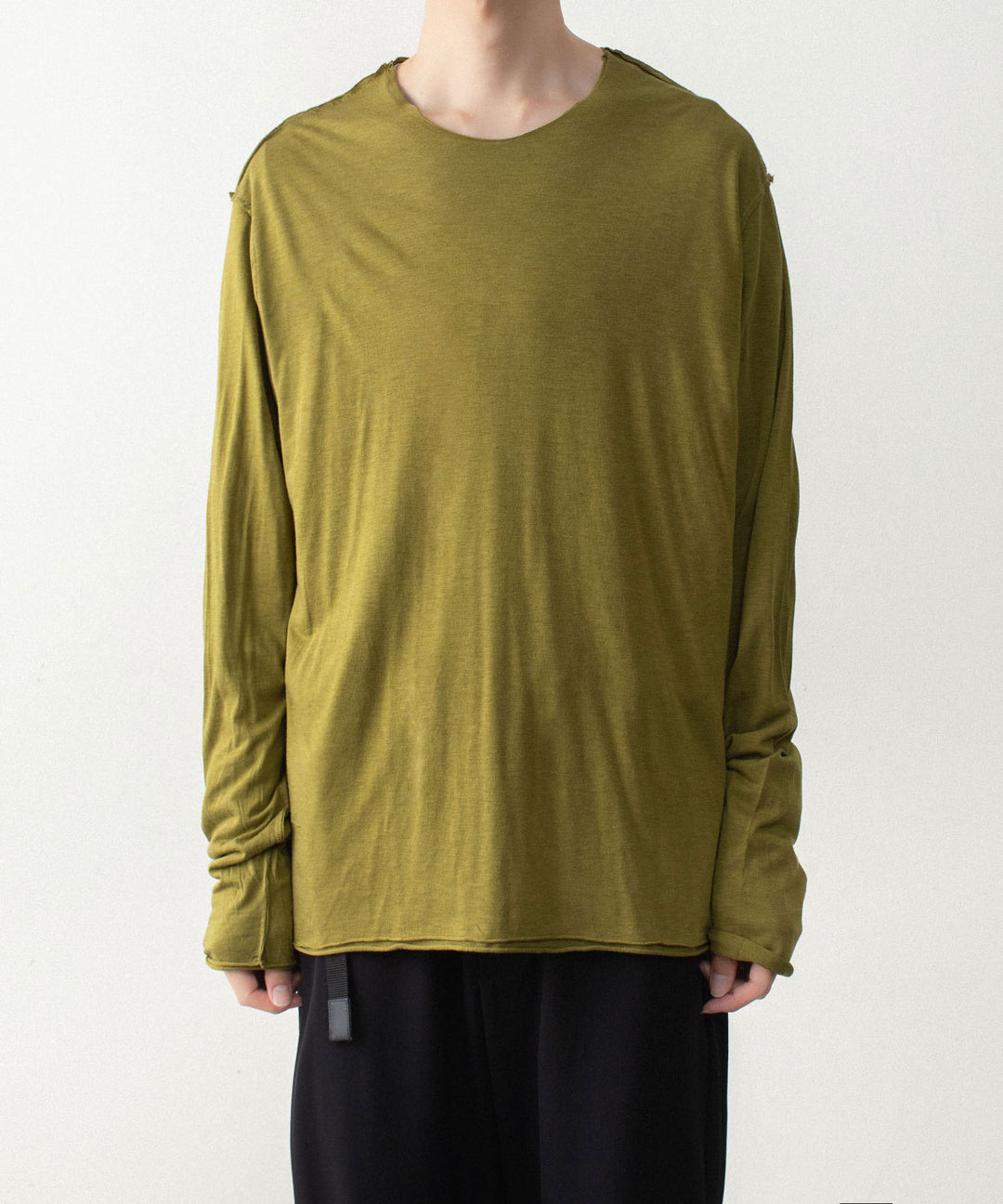ATTACHMENT アタッチメントのCO/CU JERSEY SLIM FIT LAYERED L/S TEE - D.YELLOWの公式通販サイトsession福岡セレクトショップ