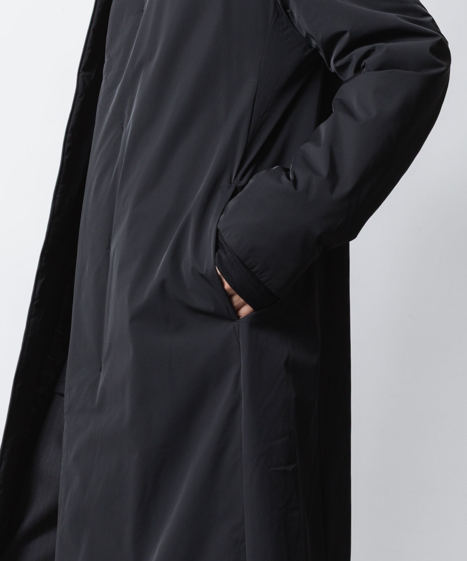 ATTACHMENT アタッチメントのNY 2LAYER STRETCH PADDING BALMACAAN COAT - BLACKの公式通販サイトsession福岡セレクトショップ