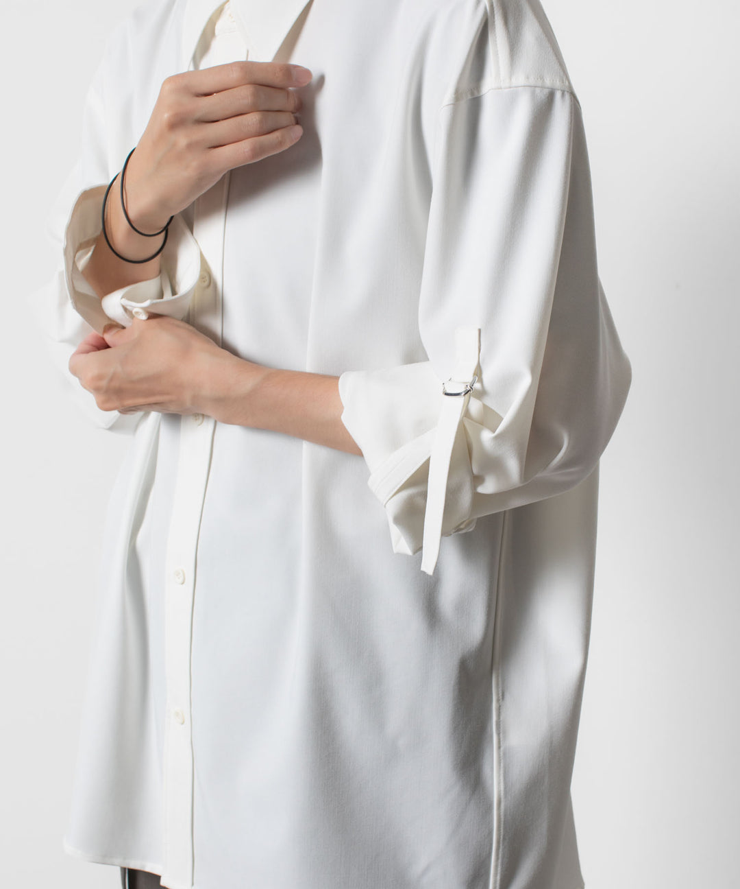 ATTACHMENT アタッチメントのPE/RY STRETCH TROPICAL STRAP SLEEVE L/S SHIRT - WHITEの公式通販サイトsession福岡セレクトショップ