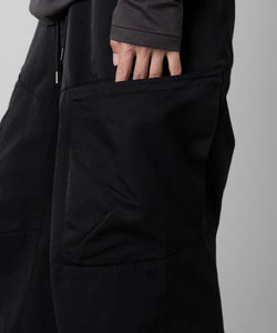 【ATTACHMENT】ATTACHMENT アタッチメントのNY/CO TWILL WIDE CARGO TROUSERS - BLACK 公式通販サイトsession福岡セレクトショップ