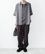 画像をギャラリービューアに読み込む, ATTACHMENT アタッチメントのPE STRETCH DOUBLE CLOTH BELTED WIDE TAPERED TROUSERS - D.BROWNの公式通販サイトsession福岡セレクトショップ
