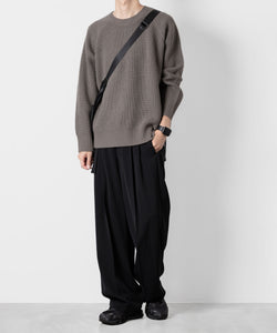 ATTACHMENT アタッチメントのBRITISH WO KNIT CREWNECK  PULLOVER - KHAKI GRAY 公式通販サイトsession福岡セレクトショップ