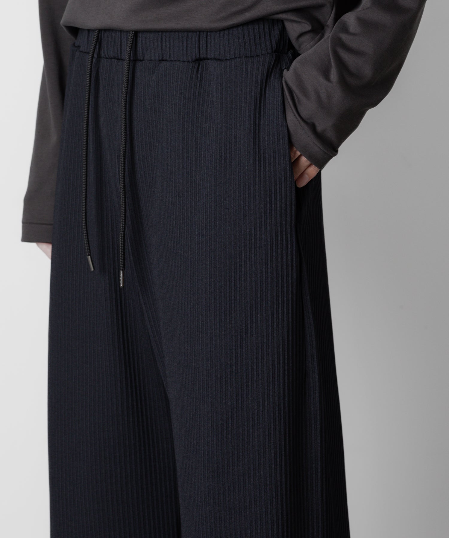 ATTACHMENT アタッチメントのPE STRETCH RIB WIDE LOUNGE TROUSERS - D.NAVY 公式通販サイトsession福岡セレクトショップ