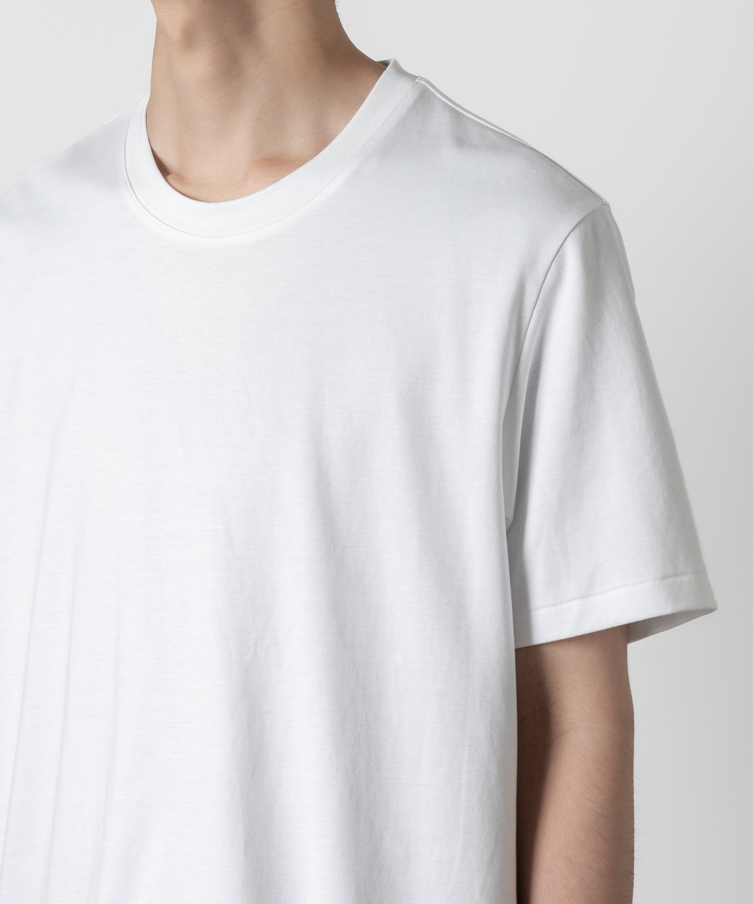 ATTACHMENT アタッチメントのCOTTON DOUBLE FACE SLIM FIT S/S TEE - WHITE  公式通販サイトsession福岡セレクトショップ