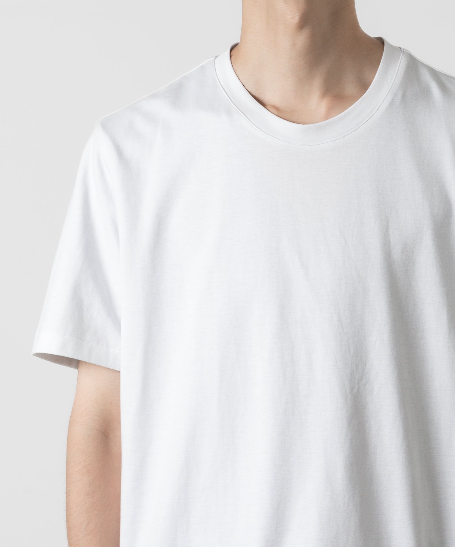 ATTACHMENT アタッチメントのCOTTON DOUBLE FACE SLIM FIT S/S TEE - WHITE  公式通販サイトsession福岡セレクトショップ