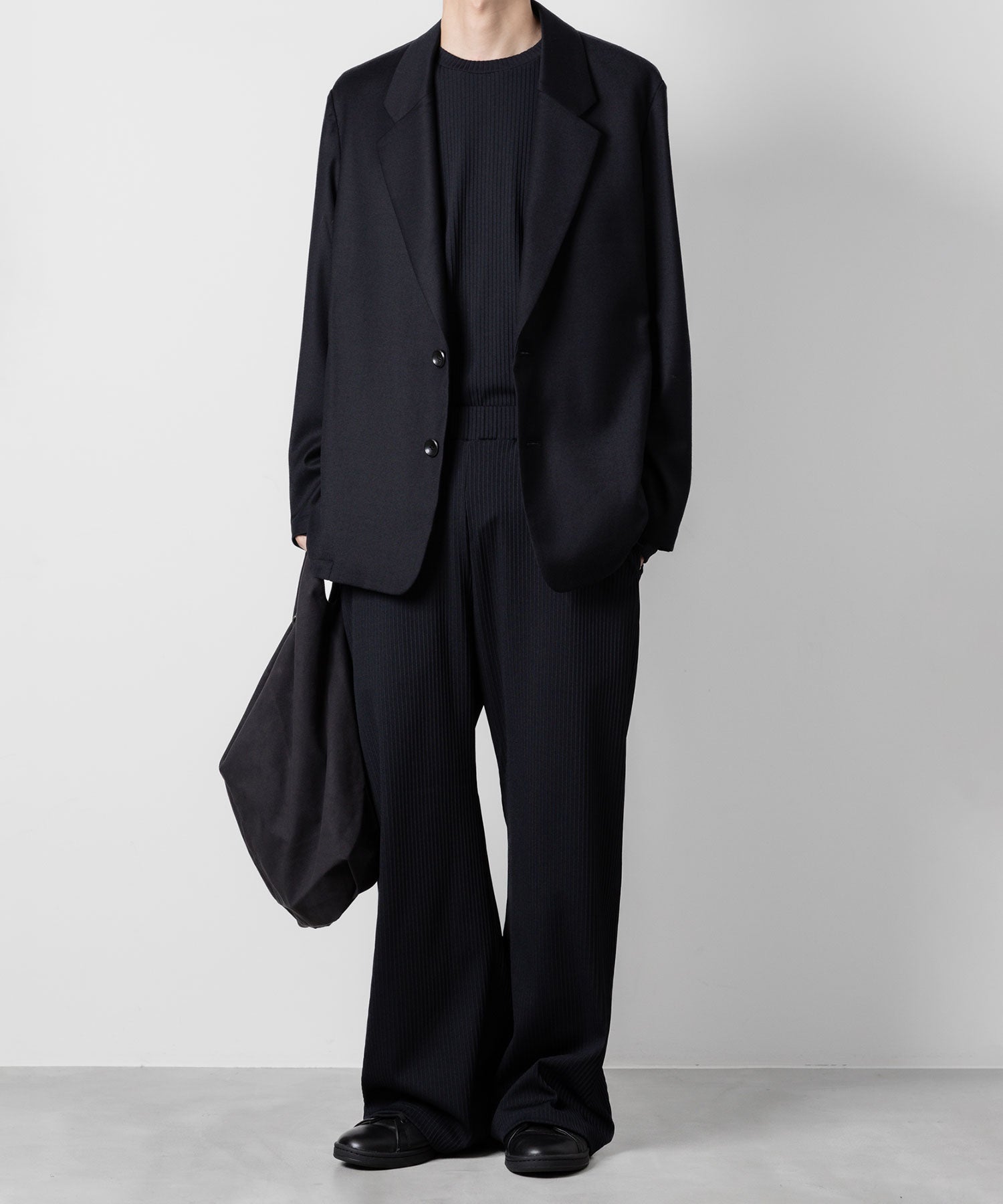 ATTACHMENT アタッチメントのPE STRETCH RIB WIDE LOUNGE TROUSERS - D.NAVY 公式通販サイトsession福岡セレクトショップ