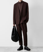 画像をギャラリービューアに読み込む, ATTACHMENT アタッチメントのPE STRETCH DOUBLE CLOTH COLLARLESS JACKET - BROWN 公式通販サイトsession福岡セレクトショップ
