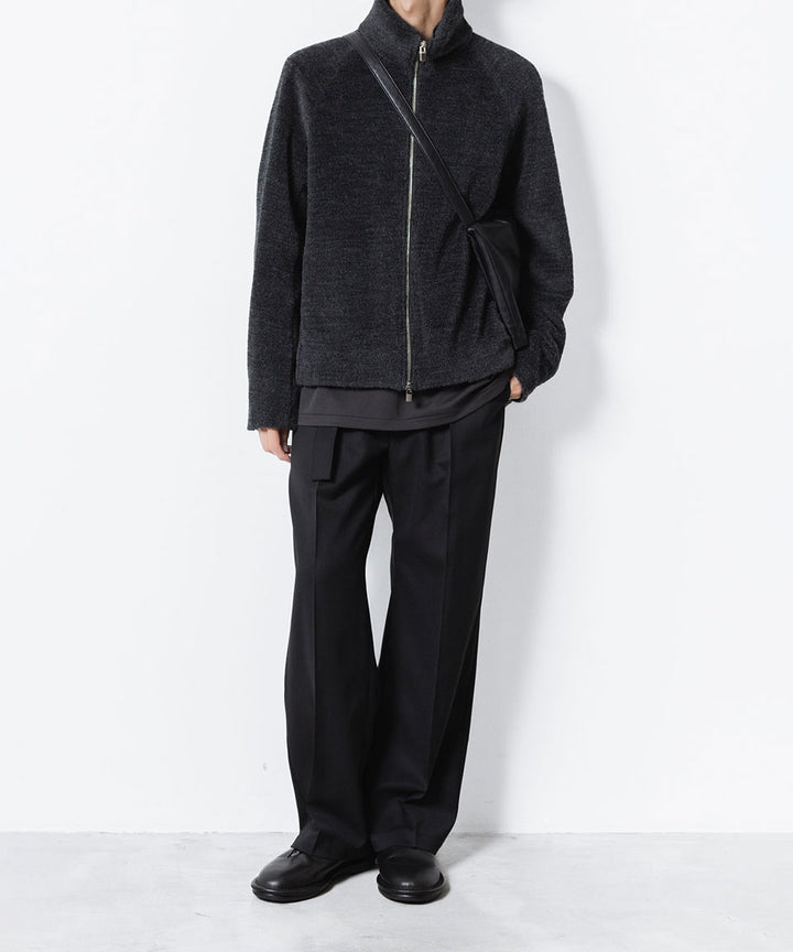 ATTACHMENT / EXCLUSIVE ITEMアタッチメントのWO/PE STRECH GABARDINE BELTED TROUSERS - BLACKの公式通販サイトsession福岡セレクトショップ