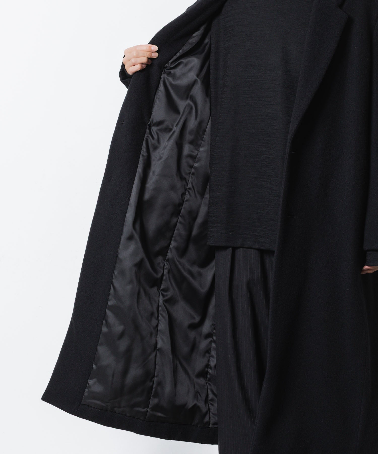 ATTACHMENT アタッチメントのWOOL SHAGGY PADDING CHESTER COAT - BLACKの公式通販サイトsession福岡セレクトショップ