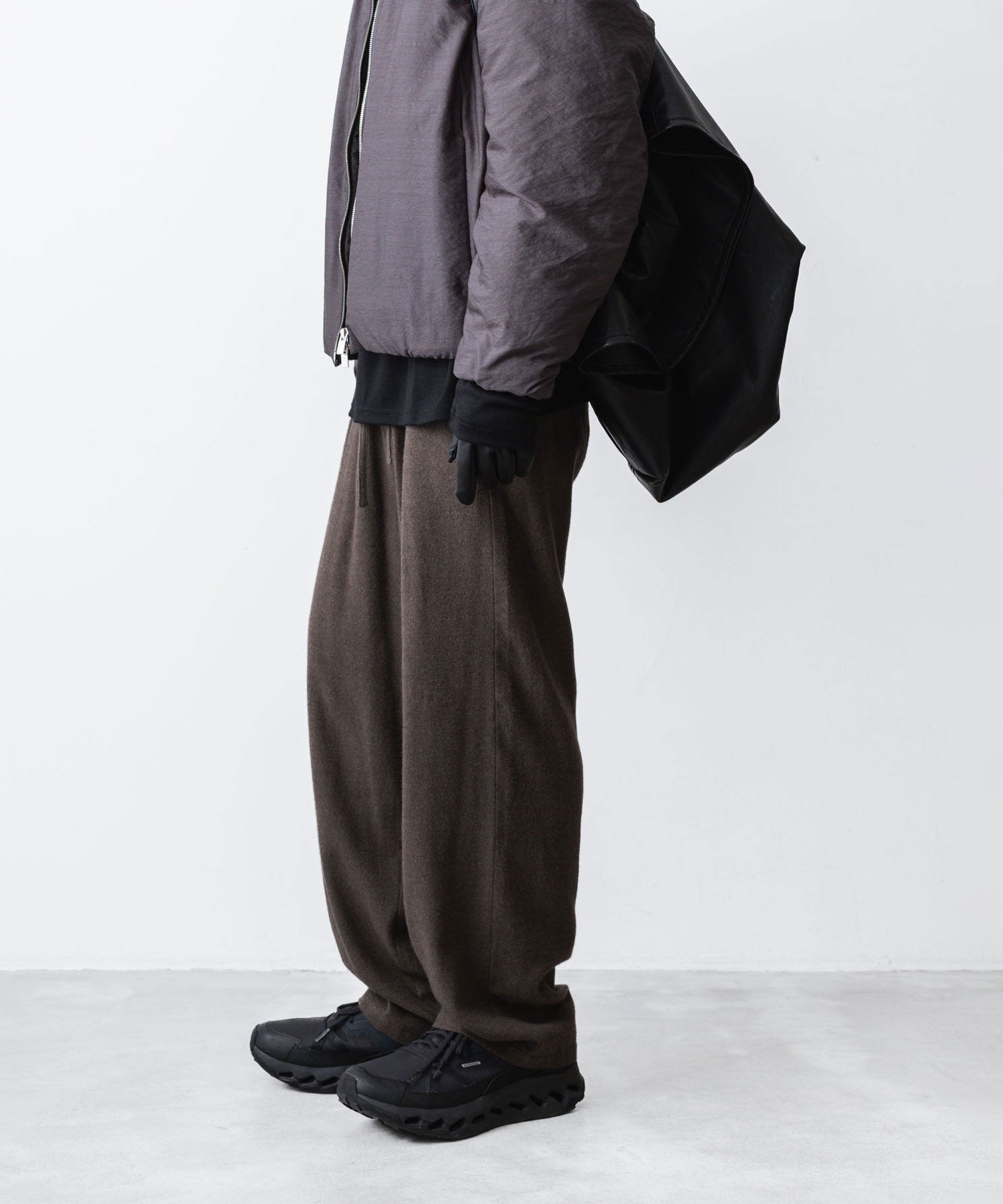 ATTACHMENT アタッチメントのRY/CO/SI FLANNEL 1TUCK EASY TROUSERS - D.GRAYの公式通販サイトsession福岡セレクトショップ