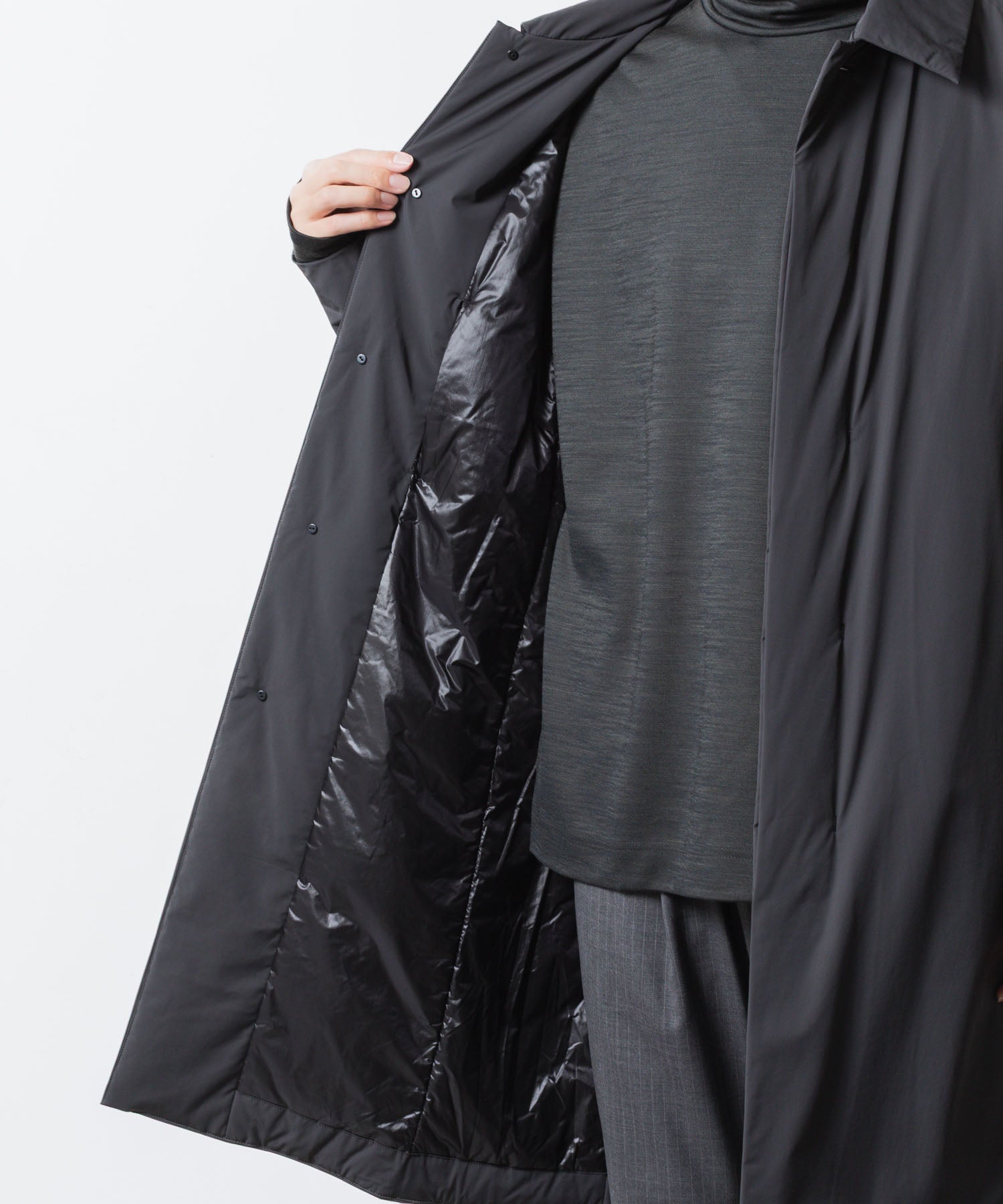 ATTACHMENT アタッチメントのNY 2LAYER STRETCH PADDING BALMACAAN COAT - D.GRAYの公式通販サイトsession福岡セレクトショップ