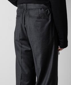 ATTACHMENT アタッチメントのWASHABLE WO/PE STRETCH SAXONY BELTED WIDE TROUSERS - D.GRAY 公式通販サイトsession福岡セレクトショップ