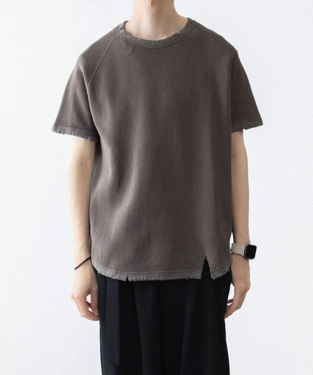 VEIN ヴェインの30//2 WAFFLE RAGLAN S/S TEE - KHAKI GRAYの公式通販サイトsession福岡セレクトショップ