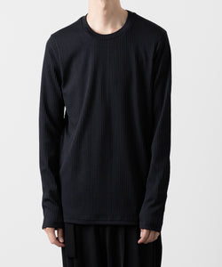 ATTACHMENT アタッチメントのPE STRETCH RIB SLIM FIT L/S TEE - NAVY 公式通販サイトsession福岡セレクトショップ