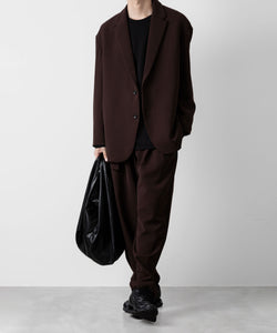 ATTACHMENT アタッチメントのPE STRETCH DOUBLE CLOTH OVERSIZED 2B JACKET - BROWN 公式通販サイトsession福岡セレクトショップ