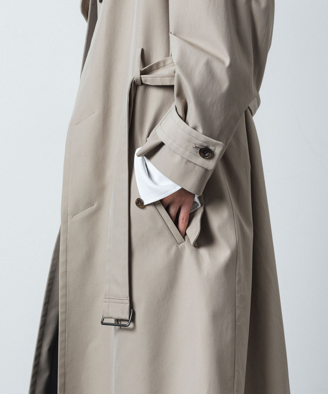 ato(アトウ)のSTAND COLLAR SINGLE TRENCH COAT - BEIGEの公式通販サイトsession福岡セレクトショップ