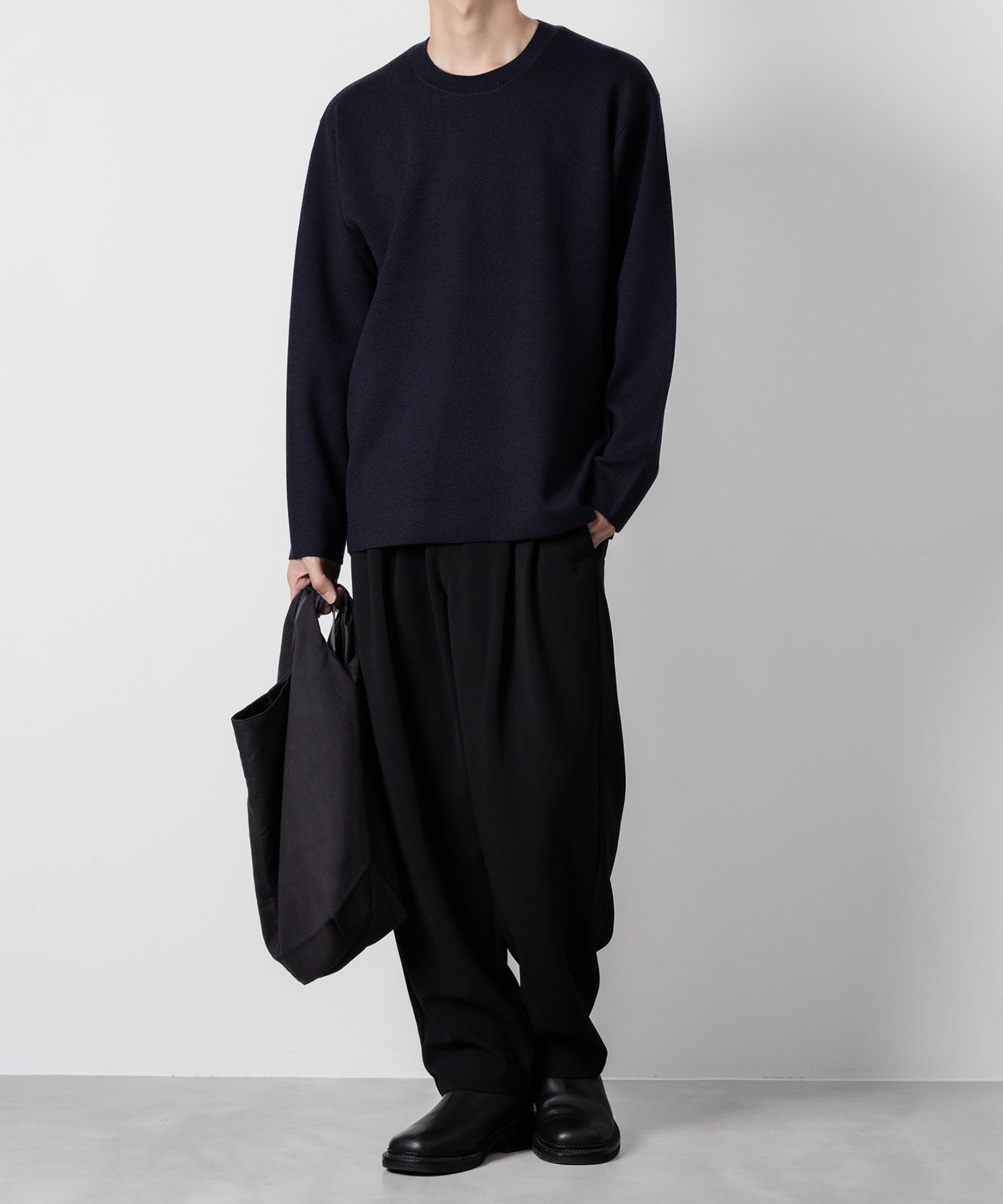 ATTACHMENT アタッチメントのWOxPE DOUBLE FACE KNIT CREWNECK PULLOVER L/S - NAVY 公式通販サイトsession福岡セレクトショップ