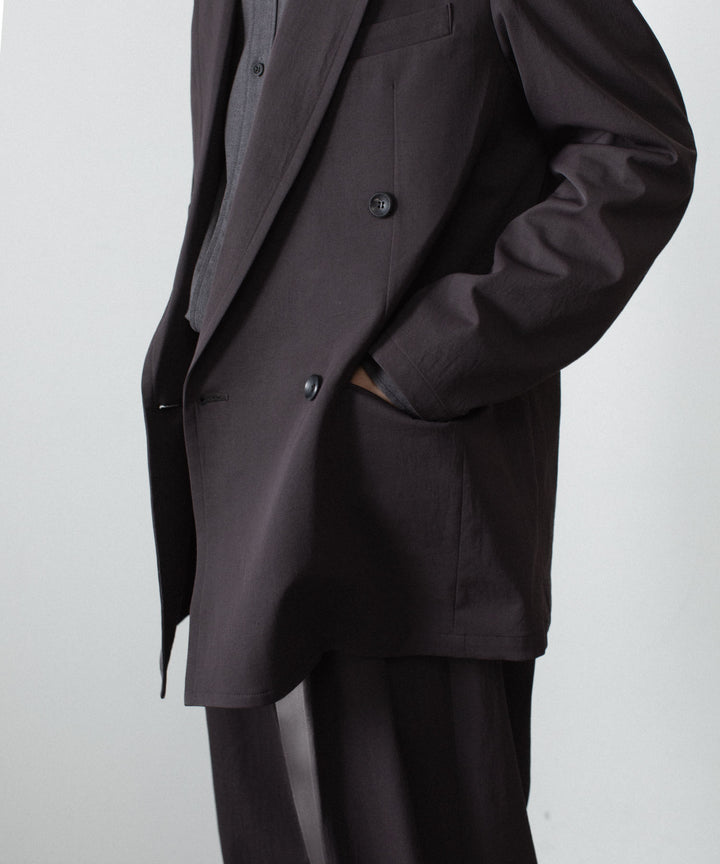 ATTACHMENT アタッチメントのPE/CO/LI DRY TWILL DOUBLE-BREASTED JKT - BLACKの公式通販サイトsession福岡セレクトショップ