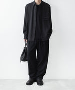 画像をギャラリービューアに読み込む, ATTACHMENT アタッチメントのCU/PE FIBRIL SATIN L/S SHIRT - BLACKの公式通販サイトsession福岡セレクトショップ
