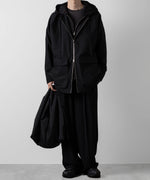 画像をギャラリービューアに読み込む, ATTACHMENT アタッチメントのCO/PE DOUBLE KNIT ZIP UP HOODIE - BLACK 公式通販サイトsession福岡セレクトショップ
