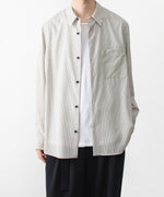 画像をギャラリービューアに読み込む, ATTACHMENT アタッチメントのWO/PE STRIPE L/S SHIRT - S.GRAYの公式通販サイトsession福岡セレクトショップ
