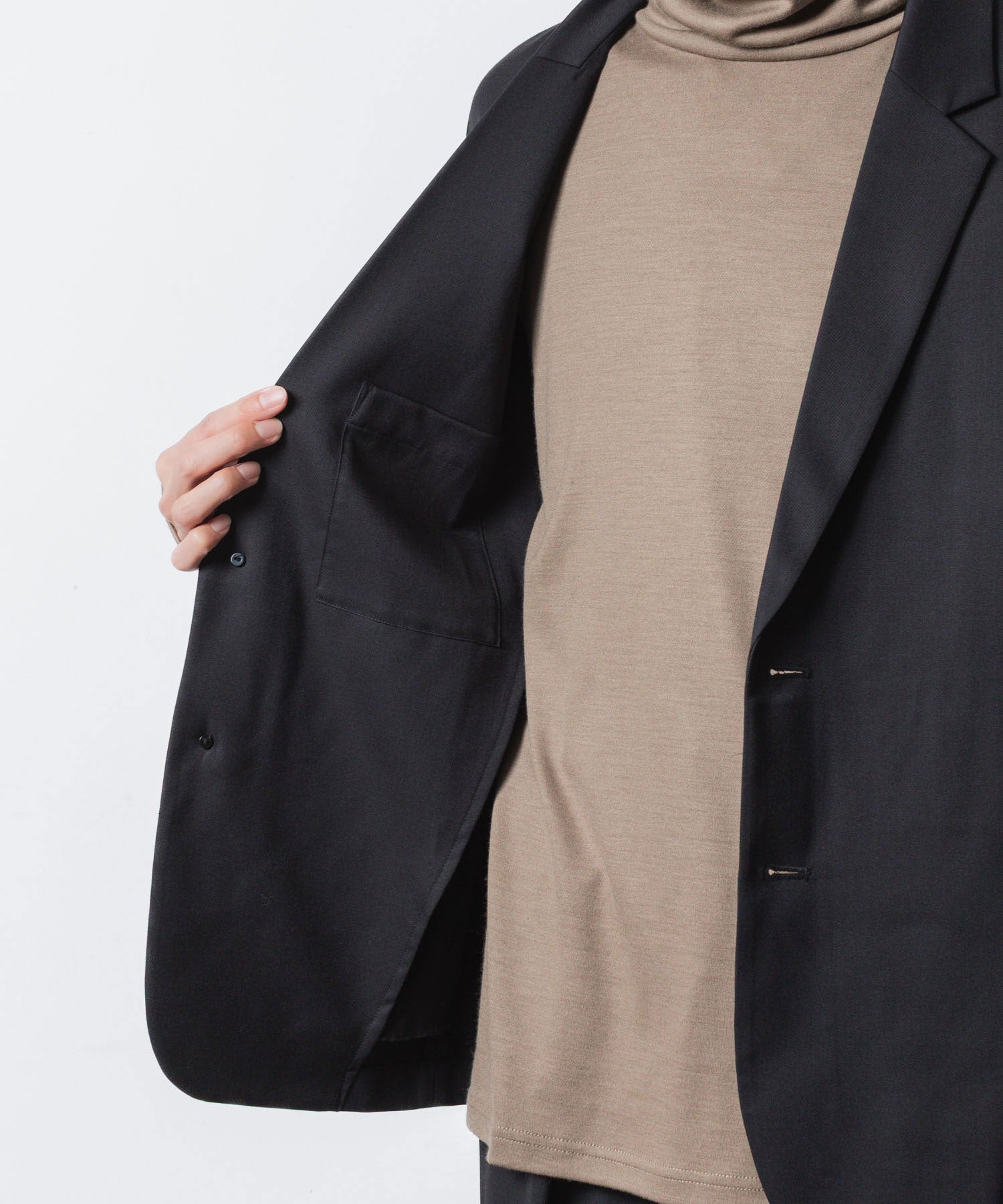 ATTACHMENT アタッチメントのT/W/SI STRETCH GABARDINE 2B JKT - BLACKの公式通販サイトsession福岡セレクトショップ