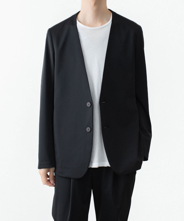 ATTACHMENT / EXCLUSIVE ITEMアタッチメントのLUCA MATTE TWIST COLLARLESS JKT - BLACKの公式通販サイトsession福岡セレクトショップ