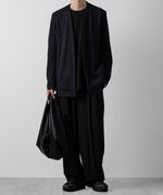 画像をギャラリービューアに読み込む, ATTACHMENT アタッチメントのPE STRETCH RIB COLLARLESS CARDIGAN - D.NAVY 公式通販サイトsession福岡セレクトショップ
