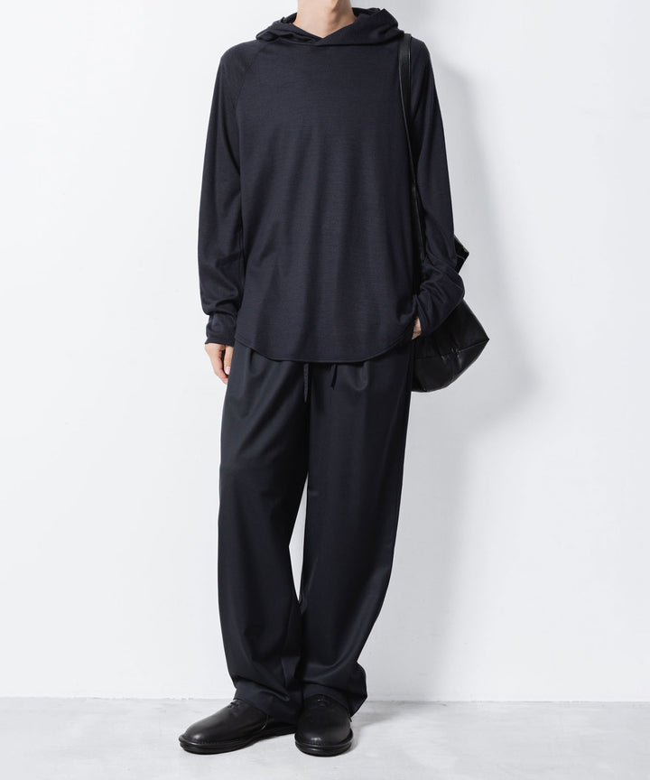 ATTACHMENT アタッチメントの1/60 WOOL SMOOTH HOODED PULLOVER - NAVYの公式通販サイトsession福岡セレクトショップ