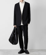 画像をギャラリービューアに読み込む, ATTACHMENT アタッチメントのPE STRETCH DOUBLE CLOTH COLLARLESS JACKET - BLACK 公式通販サイトsession福岡セレクトショップ
