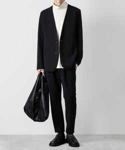 ATTACHMENT アタッチメントのPE STRETCH DOUBLE CLOTH COLLARLESS JACKET - BLACK 公式通販サイトsession福岡セレクトショップ