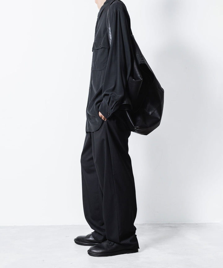 ATTACHMENT アタッチメントのCU/RY FIBRIL TAFFETA PATCH POCKET L/S SHIRT - BLACKの公式通販サイトsession福岡セレクトショップ