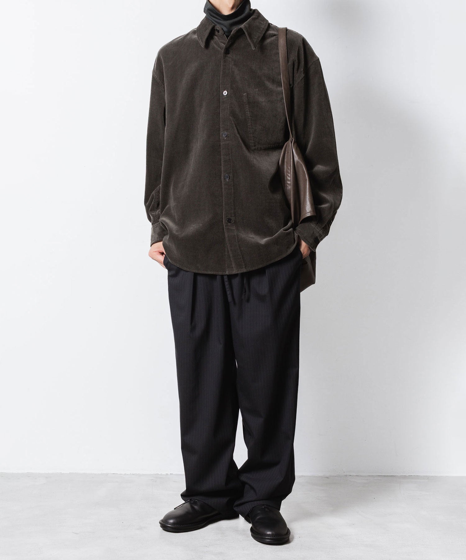 VEIN ヴェインのFINX CO CORDUROY L/S SHIRT - D.GRAYの公式通販サイトsession福岡セレクトショップ