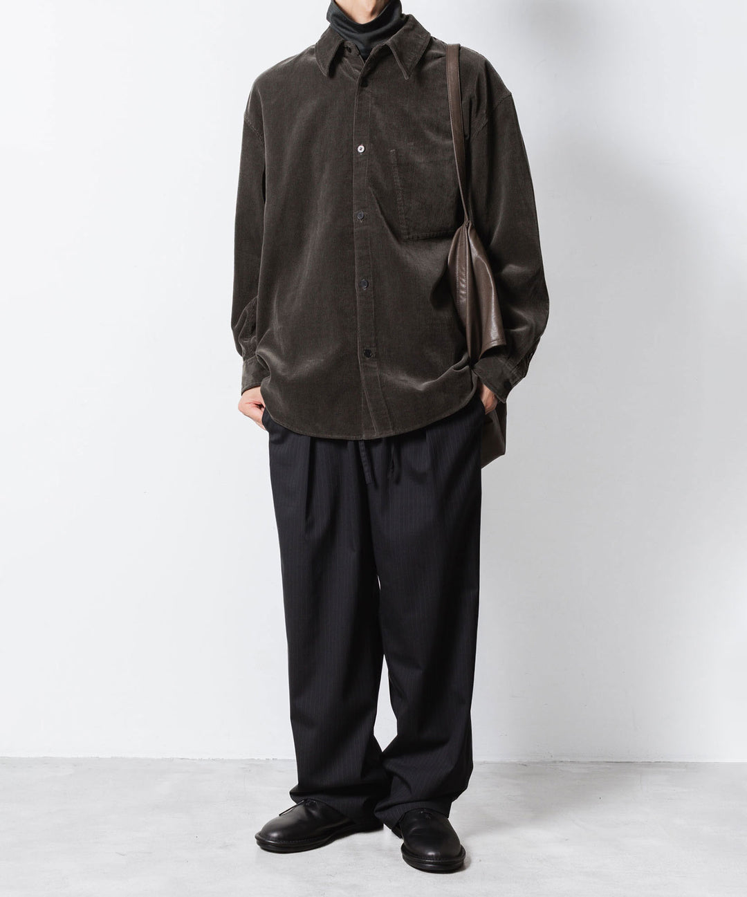 VEIN ヴェインのFINX CO CORDUROY L/S SHIRT - D.GRAYの公式通販サイトsession福岡セレクトショップ