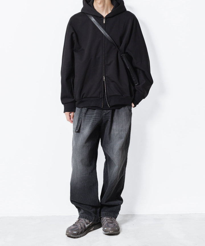 ATTACHMENT アタッチメントのCO STRECH TERRY ZIP UP HOODIE - BLACKの公式通販サイトsession福岡セレクトショップ