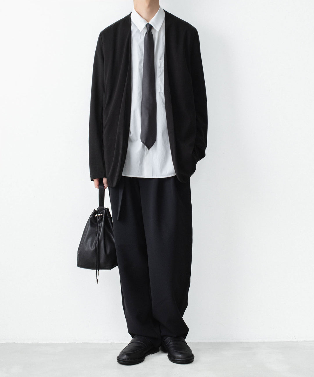ATTACHMENT アタッチメントのSILK SATIN TIE - BLACKの公式通販サイトsession福岡セレクトショップ
