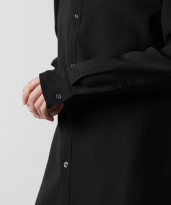 ATTACHMENT アタッチメントのPE STRETCH VIYELLA BAND COLLAR DRESS SHIRT - BLACK 公式通販サイトsession福岡セレクトショップ