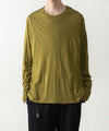 【 ATTACHMENT 】CO/CU JERSEY SLIM FIT LAYERED L/S TEE - D.YELLOW