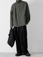 画像をギャラリービューアに読み込む, ATTACHMENT アタッチメントのSORIBIA TWILL BELTED WIDE TROUSERS-BLACKの公式通販サイトsession福岡セレクトショップ
