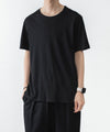 【 ATTACHMENT 】100/3 HIGH TWIST JERSEY SLIM FIT S/S TEE - BLACK